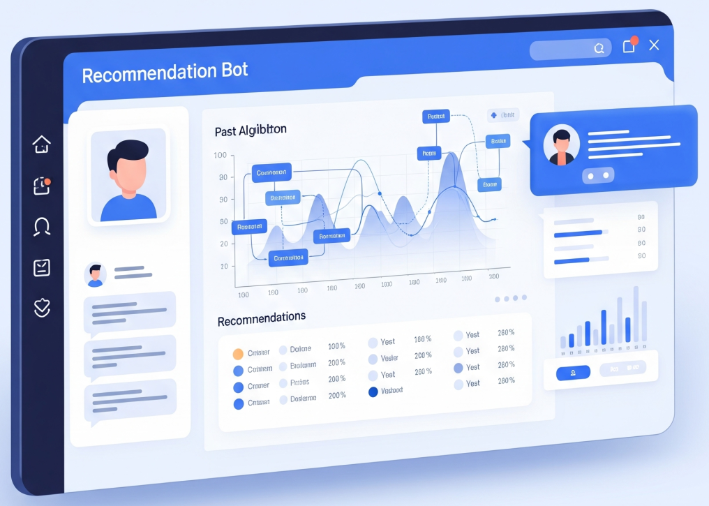 Screenshot of AI for recommendation, intent analysis